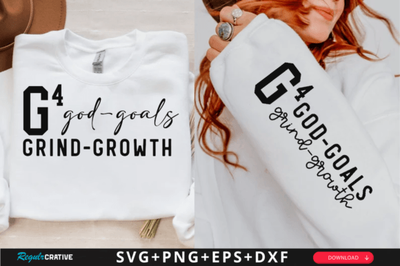 G4 God Goals Grind Growth: A Versatile T-Shirt Graphics Design