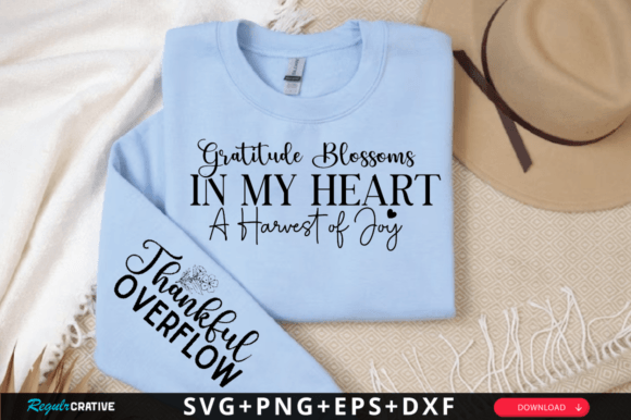Gratitude Blossoms SVG: A Versatile Graphic for T-Shirt Designs