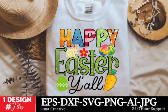 Happy Easter Y'all: A Festive Addition to T-Shirt Designs and Graphics