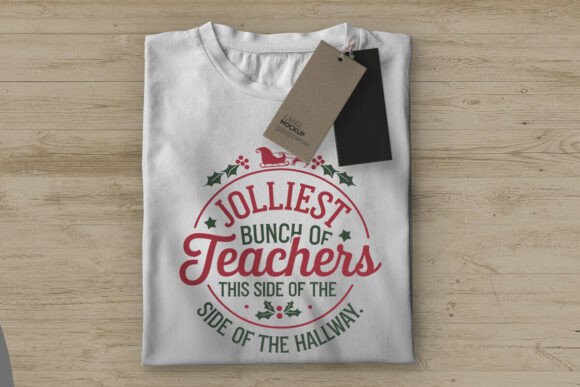 Jolliest Bunch of Teachers Christmas SVG for T-Shirt Designs