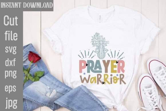 Prayer Warrior SVG Cut File for T-Shirt Designs and Graphics