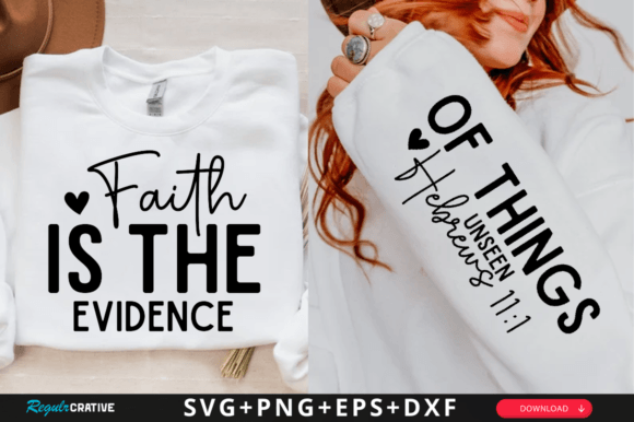 Review: Faith is the Evidence Sleeve Svg Design for T-Shirt Designs