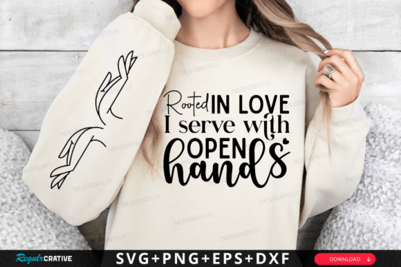 Rooted in Love I Serve with Open SVG: A Versatile Graphics Asset