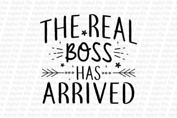 The Real Boss Has Arrived: A Bold Graphics Asset for T-Shirt Designs